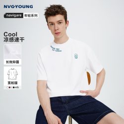 NVG·YOUNG navigare小帆船短袖t恤男半袖白色上衣
