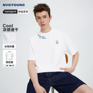 NVG·YOUNG navigare小帆船短袖t恤男半袖白色上衣