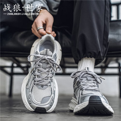 战狼世家 男鞋秋季爆款运动休闲网面鞋透气户外百搭港风老爹潮鞋男