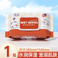 暖叙80抽纯水湿巾手口专用家用大包加大加厚宝宝婴幼儿童湿纸巾XF