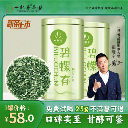 一杯香 2026明前新茶碧螺春鲜嫩爽口家庭办公待客实惠茶叶绿茶50G