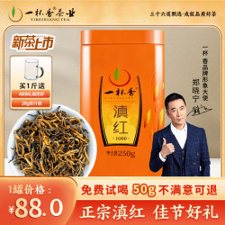 一杯香 2026云南凤庆古树滇红金丝花果香春茶250g罐装自饮待客茶叶