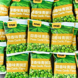 甘源 蒜香味青豆500g小包装青豌豆坚果小吃炒货办公室休闲零食小吃
