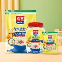 西麦 早餐经典即食冲饮食用饱腹感原味绿色纯燕麦片-[TY]