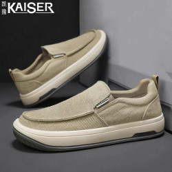 凯撒 KAISER/凯撒·高端男鞋百搭软底一脚蹬运动休闲板鞋低帮男士帆布鞋
