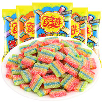 ChupaChups 迷你酸条糖彩虹糖水果汁软糖橡皮糖儿童糖果休闲解馋小零食