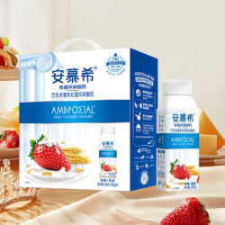 伊利 7月新货伊利安慕希草莓燕麦200g*10瓶整箱学生成人儿童营养酸奶