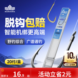 汉鼎 鱼钩成品子线双钩伊势尼新关东鱼钩成品绑好鲢鳙子线双钩鲤鱼