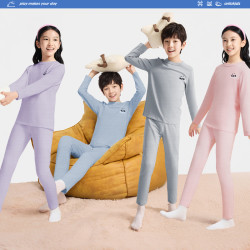 安踏 儿童保暖内搭男女童冬季休闲百搭亲肤柔软舒适宝宝家居服套装