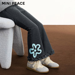 Mini Peace MINIPEACE太平鸟童装女童喇叭裤春秋裤子儿童卫裤洋气宽松长裤