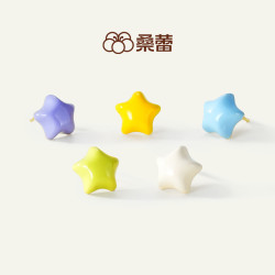 Social Talent/桑蕾 铜合金珐琅耳饰  小众高级星星