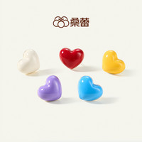Social Talent/桑蕾 铜合金珐琅耳饰 小众爱心甜美