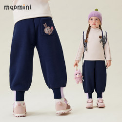 马骑顿 MINI女童加绒裤子儿童衣服秋冬款童装女孩拜年装