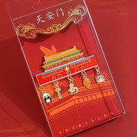 赋闲 北京冰箱贴金属磁吸旅游文创纪念品伴手礼 -金属浮雕吊坠冰箱贴