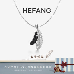 HEFANG 双生爱翼项链轻奢时尚原创设计银饰