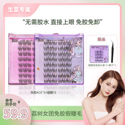 荔树 韩式睫毛女团爱豆免胶睫毛假睫毛书自然仿真三部曲
