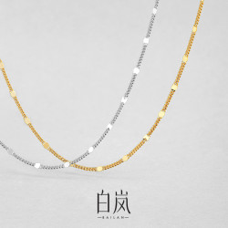 白岚 【闪片链】925银锁骨链