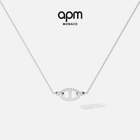 APM Monaco Maille Marine 白色链环项链锁骨链饰品