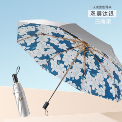 艾格辰 双层钛银防晒晴雨两用伞