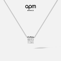 APM Monaco Ice 项链冰块白色时尚精致摩登生日礼物