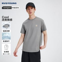 NVG·YOUNG navigare小帆船速干t恤男凉感圆领短袖T恤