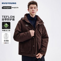 NVG·YOUNG NAVIGARE意大利小帆船三防连帽羽绒服男