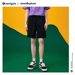 NVG·YOUNG NAVIGARE小帆船宽松休闲牛仔裤黑色短裤男士五分裤