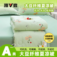 雅鹿 V/雅鹿A类大豆夏凉被空调被印花夏被可机洗单人宿舍薄款被芯抑菌