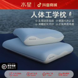 水星家纺 人体工学枕头记忆棉深睡颈椎枕芯学生宿舍枕芯