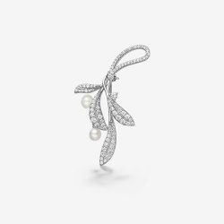 HEFANG Jewelry [七夕礼物]HEFANG何方珠宝月桂叶珍珠胸针配饰轻奢优雅时尚饰品女