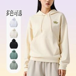 安踏 连帽套头女子春装长袖休闲时尚潮流百搭简约宽松圆领上衣卫衣女
