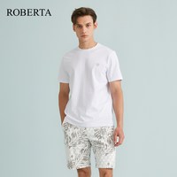Roberta di Camerino [多色可选]ROBERTA诺贝达男装男士高奢短袖圆领棉质休闲T恤男
