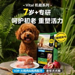 纽顿 老年犬专用狗粮V39犬种通用7岁以上1.5kg泰迪狗粮