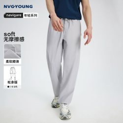 NVG·YOUNG navigare小帆船浅色休闲裤男宽松薄款直筒裤