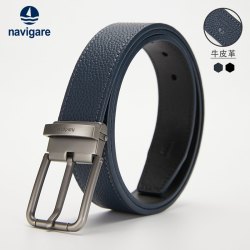 navigare 意大利小帆船皮带男士真皮针扣腰带