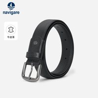 navigare 意大利小帆船休闲男士牛皮针扣腰带皮带