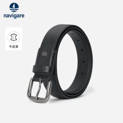 navigare 意大利小帆船休闲男士牛皮针扣腰带皮带