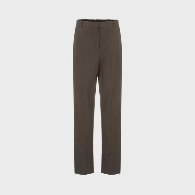 Massimo Dutti 【含羊毛】女极简低调高级轻奢柔软舒适拉链可调节裤脚轻商务长裤