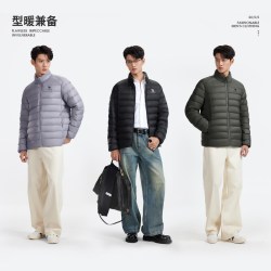 骆驼 排骨面包服内胆保暖户外羽绒服