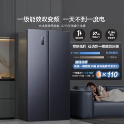 海信 611升 对双开门电冰箱 大容量 一级能效 风冷无霜