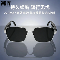 潮库 近视太阳镜（含散光）+时尚双梁蓝牙智能镜架