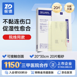 ZHENDE 凡士林医用油布纱布块伤口敷料20×30cm烧烫伤造瘘粗砂20袋