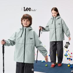Lee 软壳户外露营儿童外套男童春秋帅气登山服女童风衣中大童连帽宽松