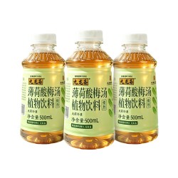 九龙斋 薄荷酸梅汤乌梅汤植物饮料饮品清凉解暑500ml*8瓶