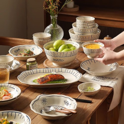 CERAMICS 釉下彩餐具套装 欢乐鱼-6人食28件套