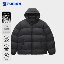 FILA FUSION 斐乐舒芙蕾羽绒服FILA潮牌短款面包服女26冬季新款保暖韩系外套男