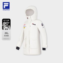 FILA 4810雪峰鹅绒|FILA斐乐女士中长款羽绒服冬新款滑雪运动外套