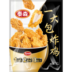 泰森 一大包炸鸡韩式炸鸡 1kg*2包