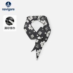 navigare 意大利小帆船印花装饰丝巾男女百搭三角巾