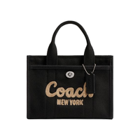 COACH Cargo 20 草书标志刺绣帆布拼罗缎单肩斜挎手提包